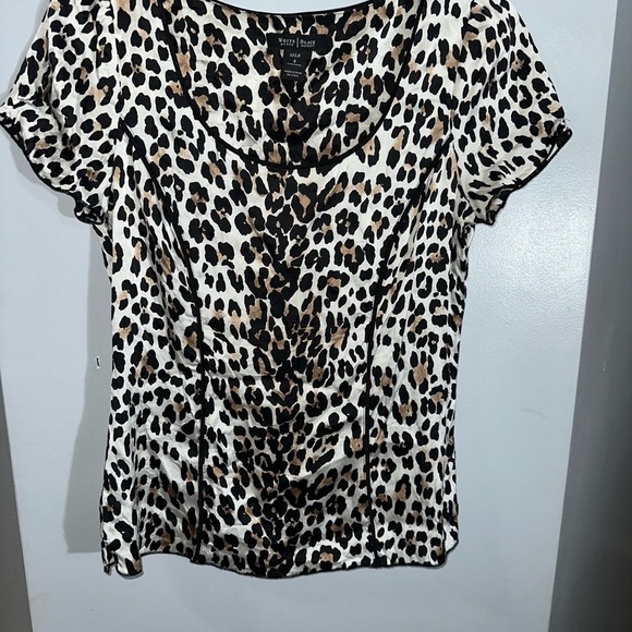 100% silk WHBM animal print blouse - Picture 3 of 7